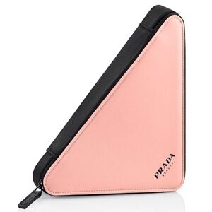 Prada Beauty Triangle Pouch Cosmetic Bag Authentic